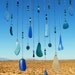 Beach Glass Windchime With Wire Wrapped Glass Marbles