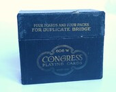 Four Bridge Boards and Four Packs of Congress Playing Cards for Bridge