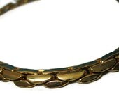 Vintage Chain Link Choker Necklace Gold Tone Plated