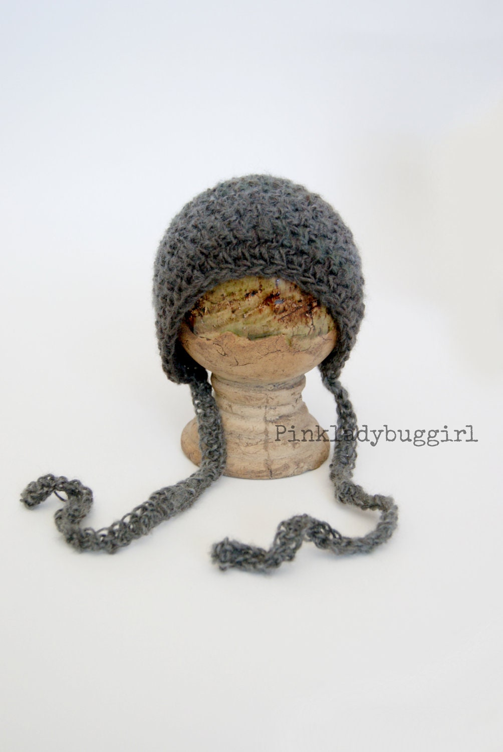 Newborn crochet dark green and blue photo prop boy hat FREE SHIPPING