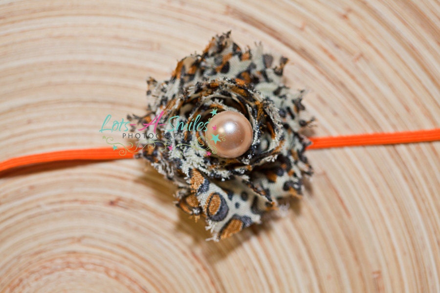 autumn, fall headband, Newborn, Toddler, infant, baby headband, single flower with pearl headband