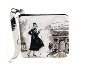 iPhone Case 5 4 4S Women's Cell Phone iPhone4 iPod Touch Case  Smartphone, Camera, Gadget Charger Case Small Camera Wristlet  Paris
