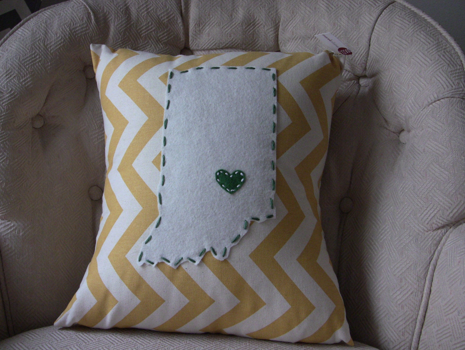 State Pillow - Indiana, Custom, 16x16