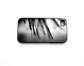 iPhone 5 Case, iPhone 4 Case, iphone 4s Case, Black and white, Gray, SIlver, Pine, Rain Drop