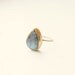 Faceted Labradorite Teardrop Ring