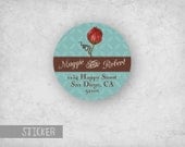 20 Vintage Address Labels, Vintage Rose Wedding Favor Stickers Return Address Labels Roses, Envelope Seals - 1.5" Inch Round - Style PIL-012