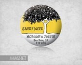 20 Lemon Save The Date Magnets Custom Lemon Wedding Favors Lemon Tree Save The Dates - 2.25" Inches - Style PIL-202