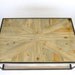 Beetle Kill Pine Union Jack coffee table with an industrial metal frame / Natural wood table British Flag Design Inlay
