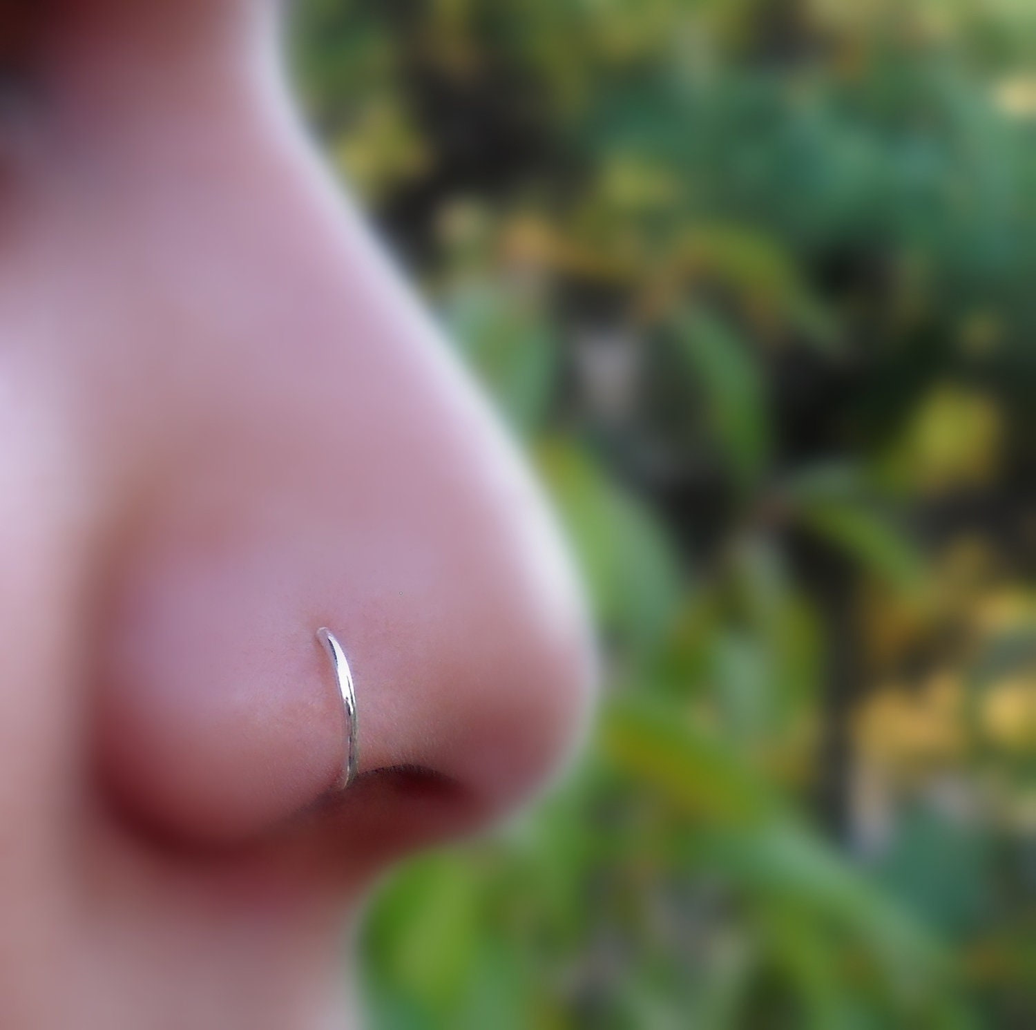 Sterling Silver Non Pierced Nose Ring/Cuff  Hoop Earring Cartilage/catchless/tragus/helix