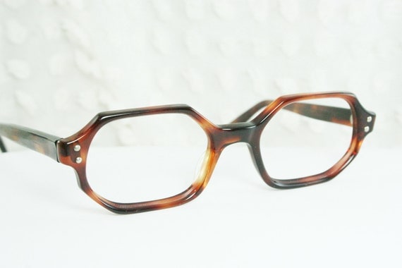 60s Glasses 1960 S Tortoise Eyeglasses Octagonal By Diaeyewear