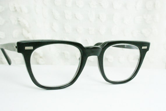 Vintage 60s Glasses 1960 S Mens Eyeglasses Black By Diaeyewear