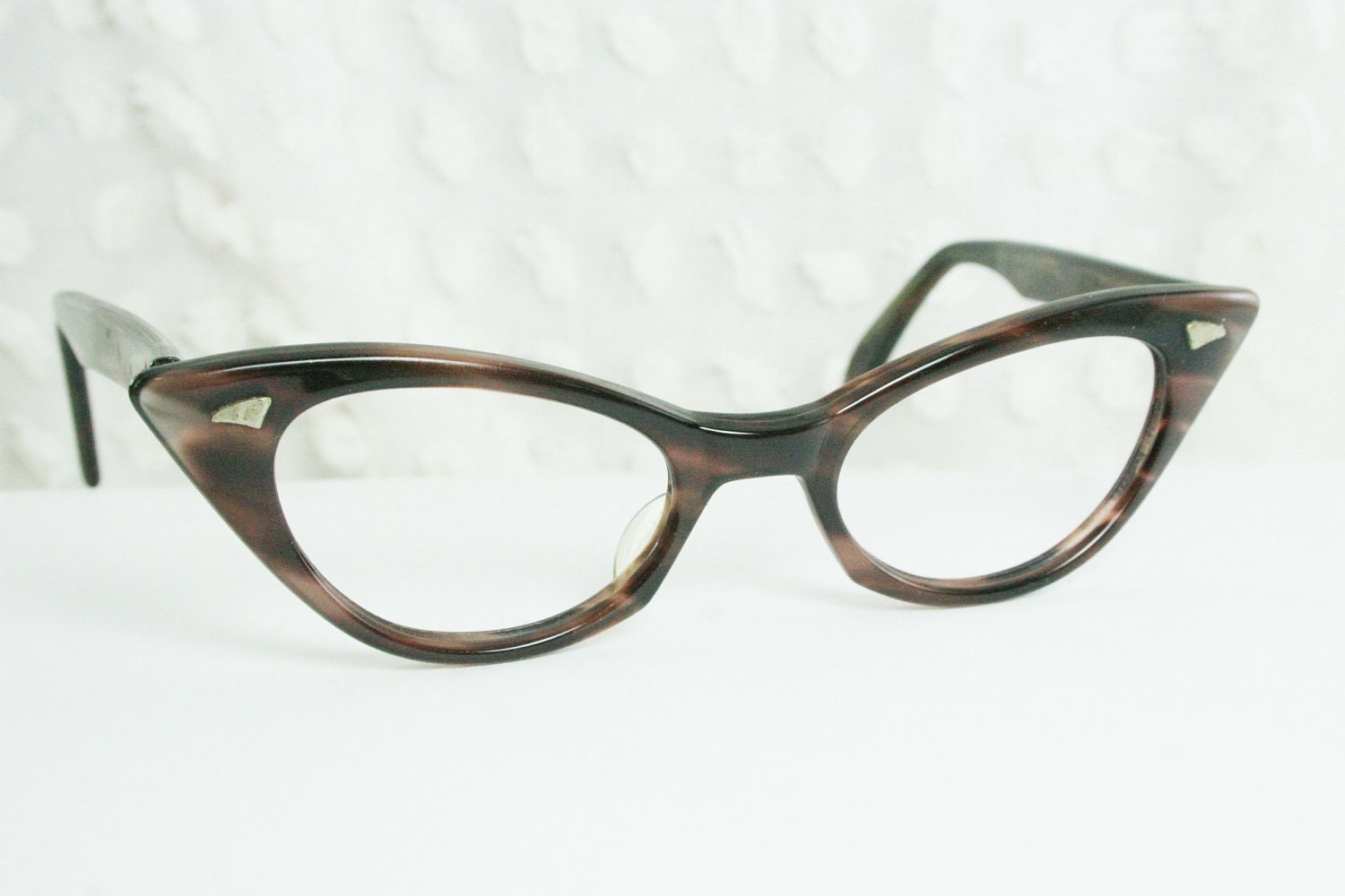 50s Cat Eye Glasses 1950s Womens Eyeglasses Brown By Diaeyewear 