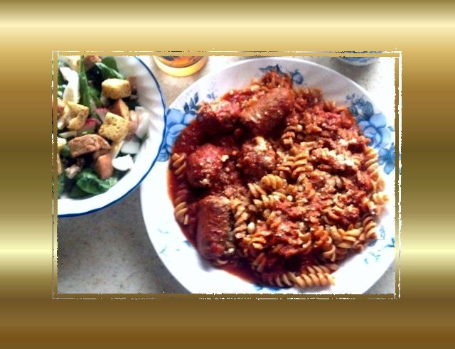 Homemade Italian Pasta Sauce & Meatball Dinner Recipe -- PDF file Emailed to You
