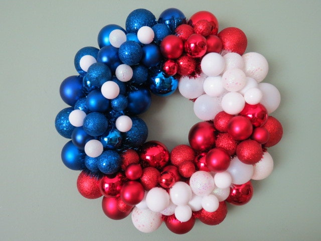 USA FLAG PATRIOTIC Ornament Wreath