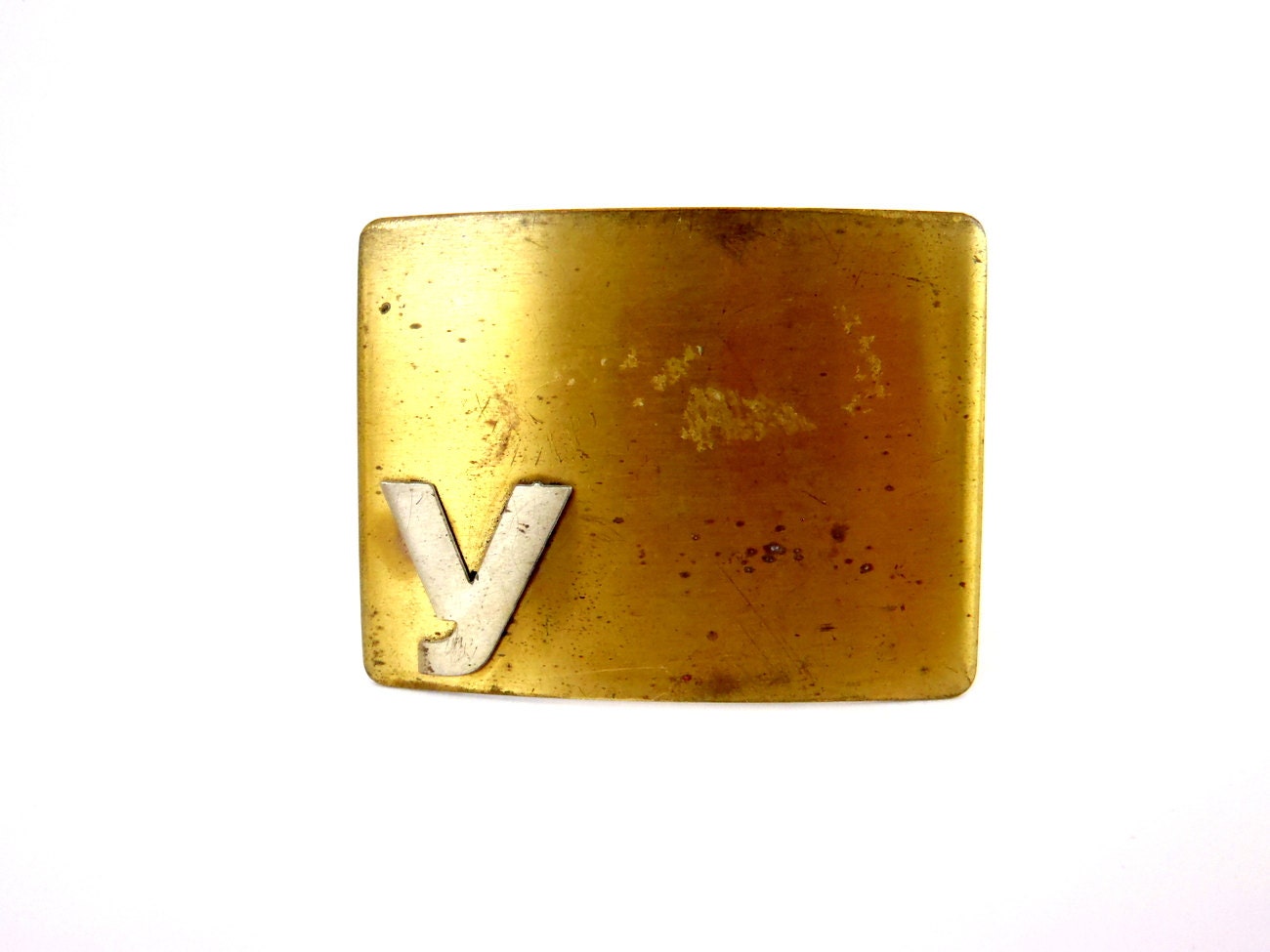 Y Belt Buckle Vintage Metal Buckle 1970s