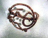 Floral Vine Copper Wire Wrapped Cuff