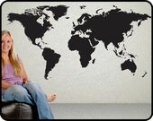 World Map Wall Decal Sticker World Country Atlas Vinyl Wall Art