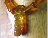 Carved Oregon Fire Opal Pendant