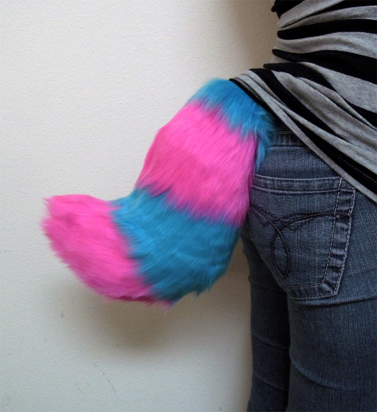 Small Tail - Cheshire Cat - Faux Fur Costume Tail