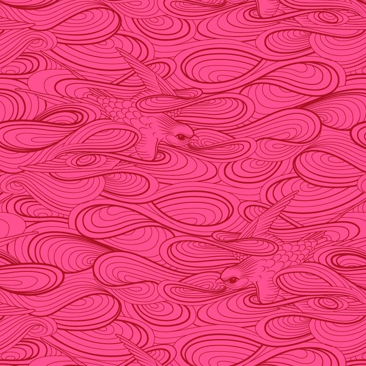 Swallow Skies in Sunset, Tula Pink, Birds and the Bees Collection, 1 Yard