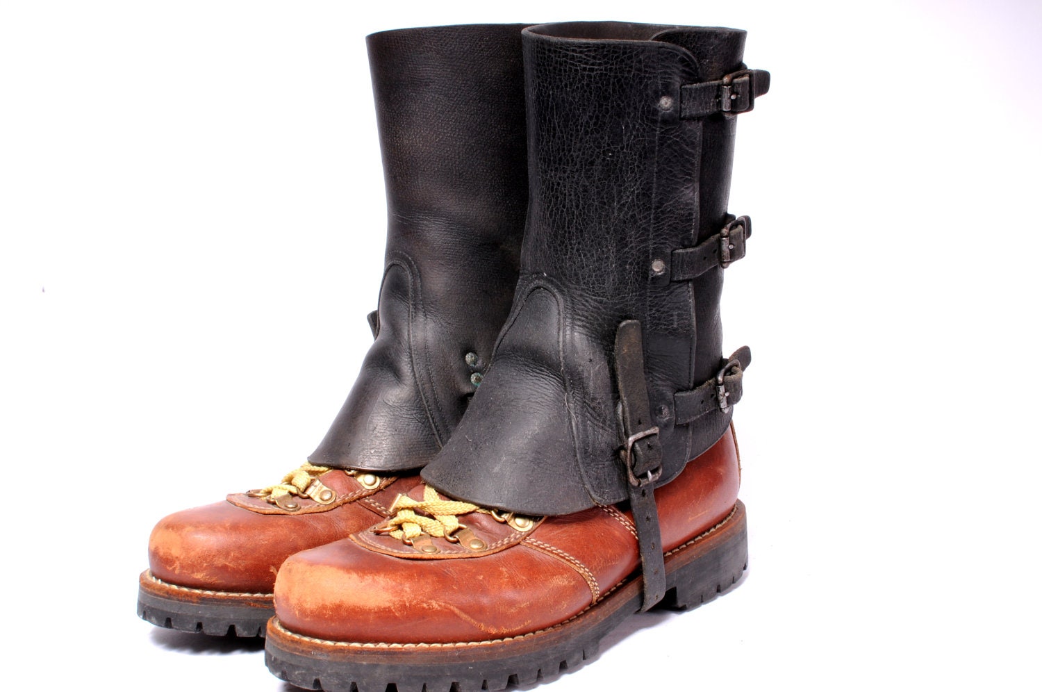 Vintage Steam Punk Leather Spats C