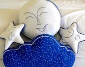 Moon, Stars and Night Sky Pillows - ready to ship
