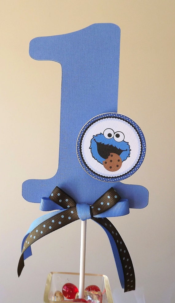 Cookie Monster Inspired Collection: Smash Cake Topper Il_570xn