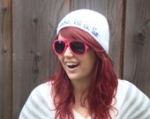 Portal "The Cake is a Lie" Hat (crochet beanie hat, geekery)