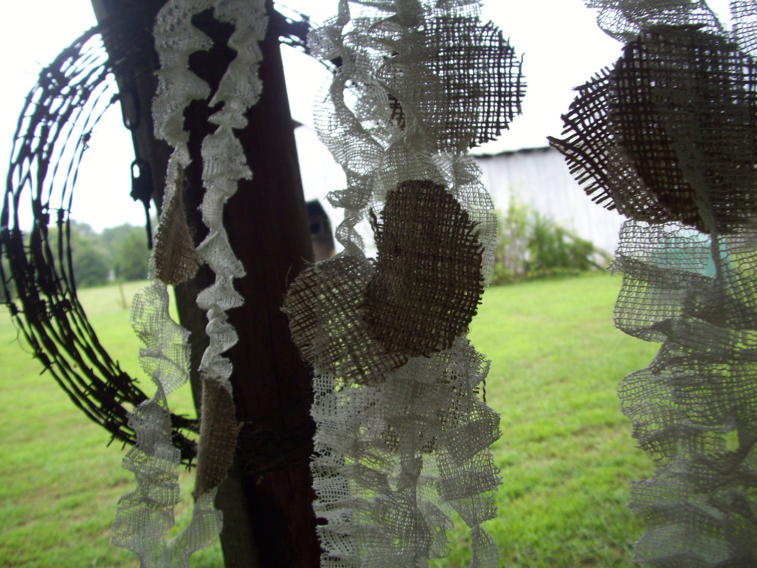 Lace And Burlap Country Wedding Garland Burlap Wedding Decoration ...