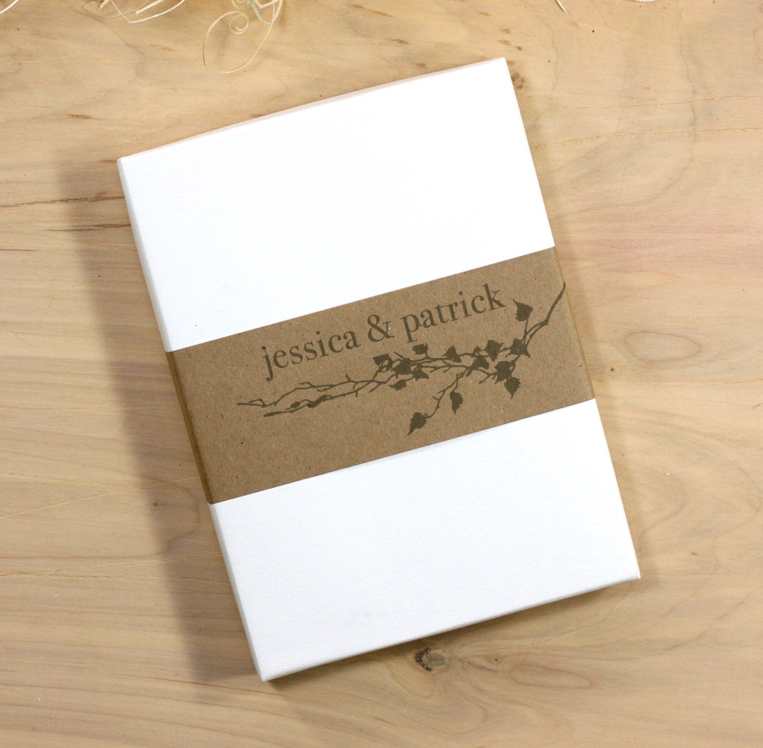 Ivory Romance - Rustic, Chic, & Elegant Boxed Wedding Invitation With Burlap, Flower - Purchase for a Sample