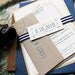 Nautical Bliss - Destination Wedding Invitations, Vintage - Romantic With Navy, Taupe - Purchase for a Sample