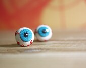 Eyeball Post Earrings - Blue