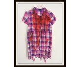 Custom Made Bloody Zombie Child Vampire Plaid Dress Halloween Costume Girls 14-16 XL