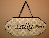 Custom Family name established sign, wooden plaque