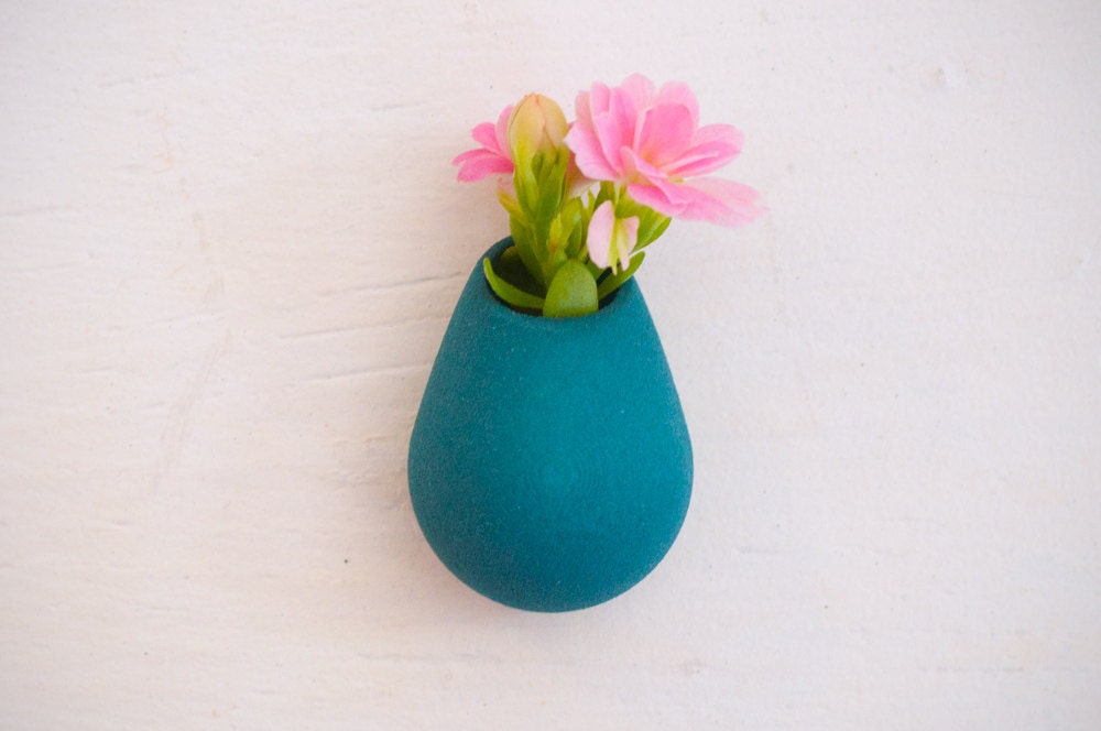 Wearable Planter Lapel Pin in Teal