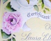 Marriage Certificate Custom Painted with your wedding theme
