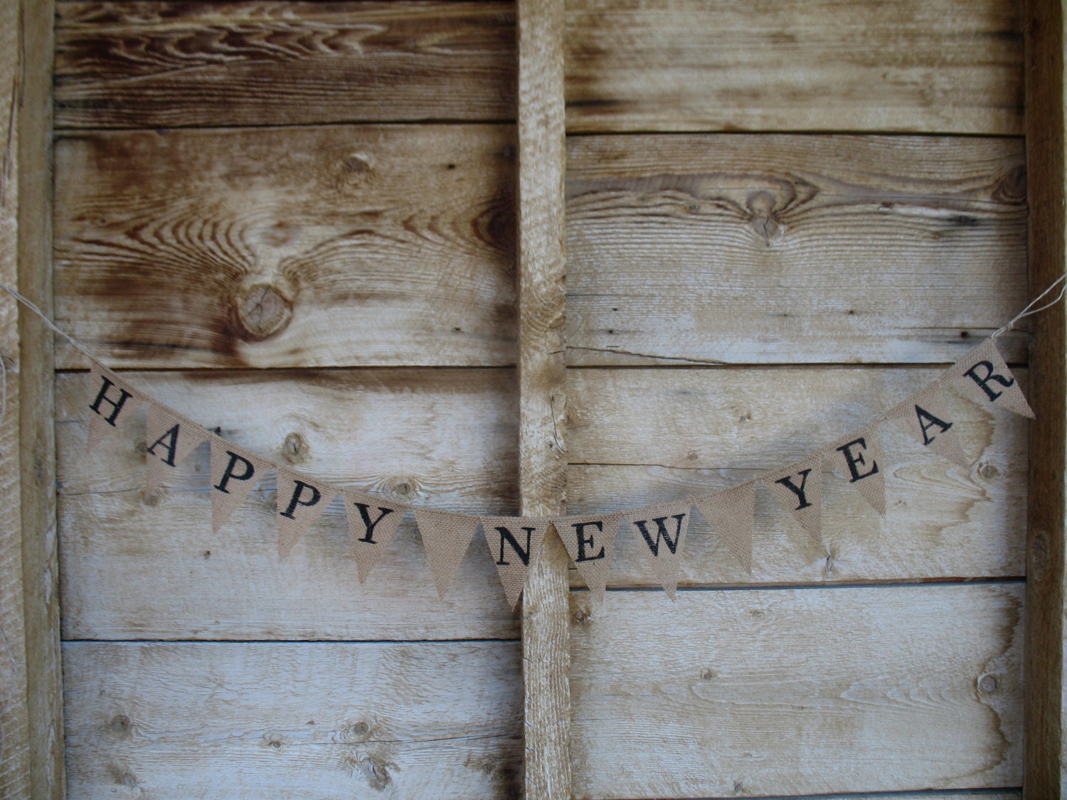 Happy New Year burlap banner, photo prop