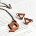 Tea Lover Necklace, Tea Pot Heart, Wooden