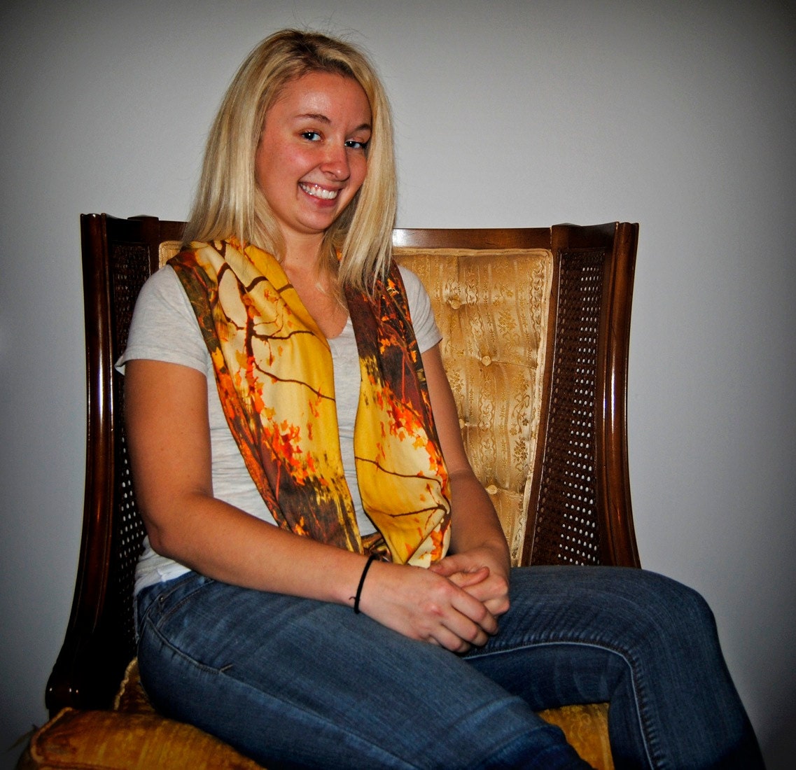 S-A-L-E Piermont Print Interlock Knit Circle Scarf