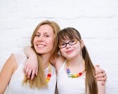 Mommy - Daughter Rainbow Necklaces - Nursing Necklace - Teething Necklace - KangarooCare