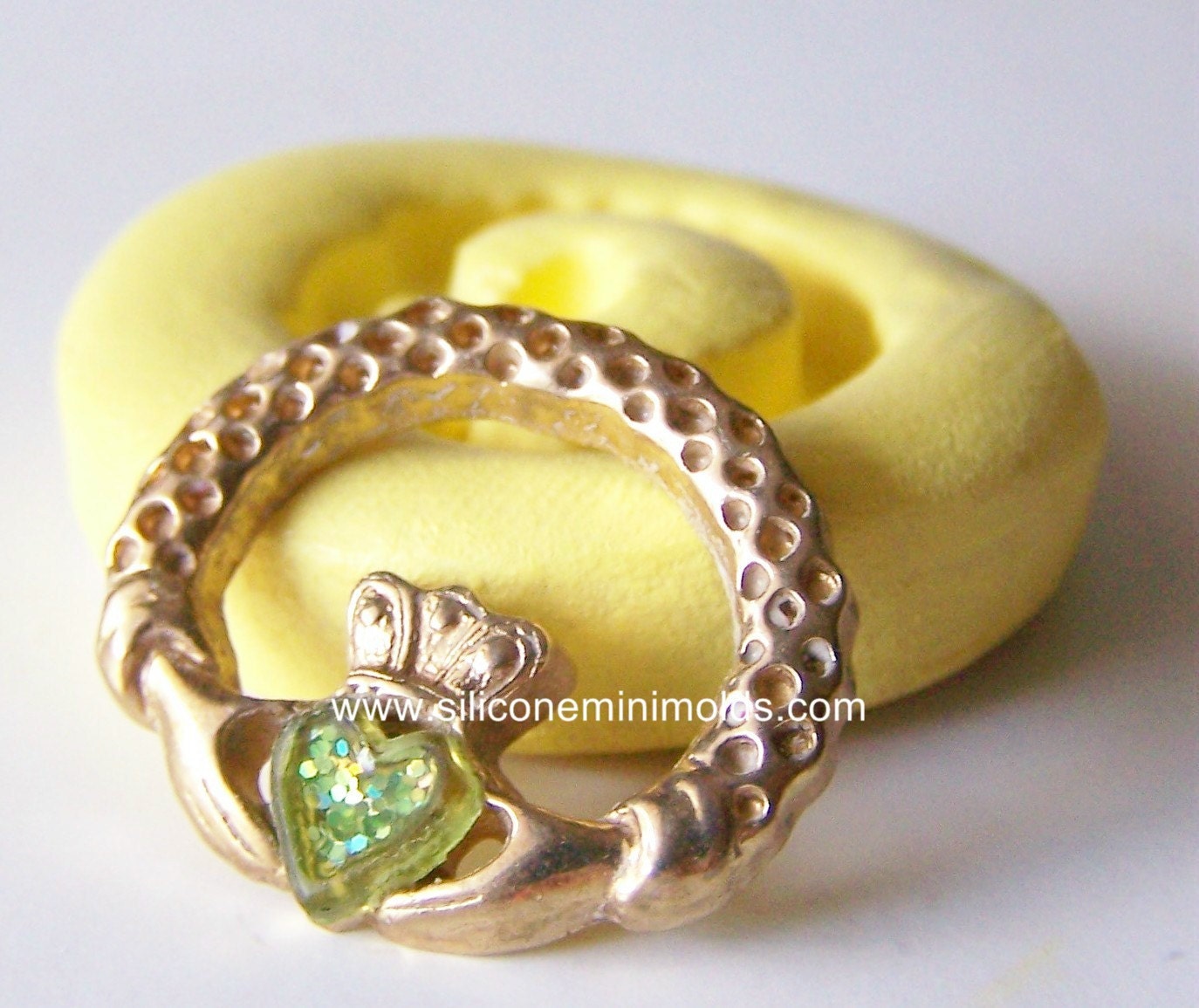 Irish ring mold 402 - silicone mold, craft mold, porcelain mold, jewelry mold, food mold, pop up mold, clays mold, flexible mold
