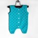 Hand Knitted Baby Romper Sleeveless Sunsuit - Turquoise, 0 - 3 months