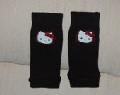 Black Hello Kitty Baby Leg Warmers