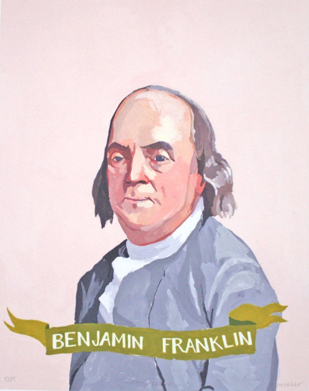 8 x 10 giclee print - "Benjamin Franklin 2"