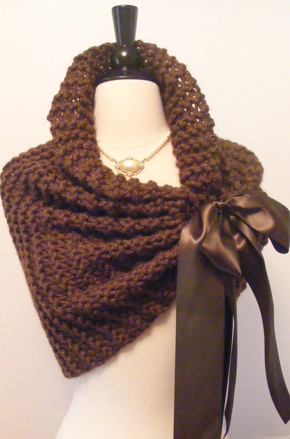 Wedding Shawl/ Shrug / Bolero / Chocolate Brown Wedding Shawl/ Bridal Shawl / Brown Shawl / Bridal Shawl/ Custom Made