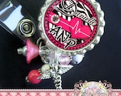 CARDIAC Nurse ID Badge Reel, Zebra Print, ER, Medical Symbol, Cardiac Rehab, Heart, Rn Np Id Badge Holder, Id Clip, Medical, Office, Id Reel