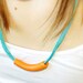 NEON colors Minimalistic necklace Gift under 20 Wasabi green and blue Neon colorful Israel jewelry free shipping