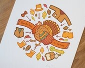 How to Dress a Turkey, 8.5" by 11" Archival Print