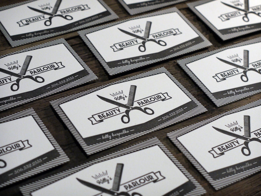 Custom Letterpress Business Card and Graphic Design Package - 100qty