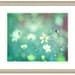 Flower Photography, Impressionistic Floral Print, Aqua Mint Teal Wall Art, Soft White Flowers Photo, Unisex Nursery Decor, 8x10 Print